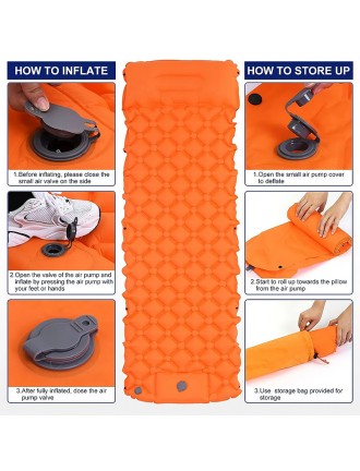 Waterproof sleeping pad with pillow