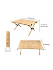 Roll-Top Wooden Camping Table